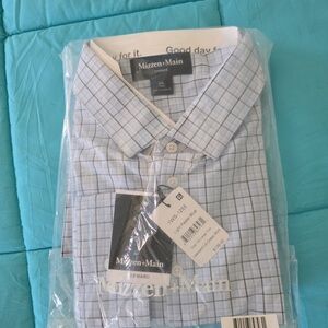 Mizzen+Main Leeward Long Sleeved Blue Checkered Men's Shirt
